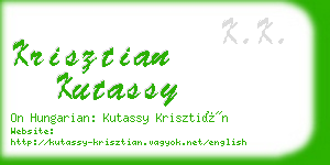 krisztian kutassy business card